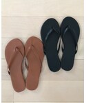 DAISO | フェイクレザー ビーサン¥300(涼鞋)