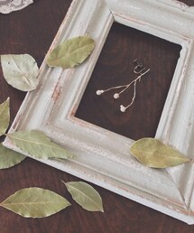 アトリエみちくさ | 本物のお花のイヤリング(イヤリング)