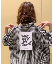#whomademyclothes | ブランドタグが見えるように裏返して着てます🐰💡(その他)