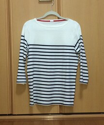 GU | 七分袖 Tシャツ ボーダー(Tシャツ/カットソー)