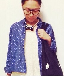 UNIQLO | UNIQLOドット柄シャツ(シャツ/ブラウス)