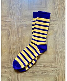 ボーダーソックス | パープルとイエローのボーダー柄💜💛(ソックス/靴下)