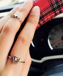 Q-pot. | スタッズファランジリング(e.m.)・プチトゥースリング(Q-pot.)(リング)