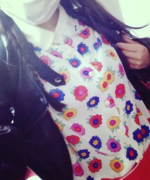 古着の花柄シャツ(シャツ/ブラウス)