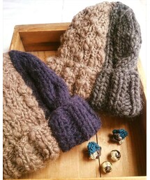 楓の木 | 母と色違いで作ってもらいました｡･*･:♪(ニットキャップ/ビーニー)