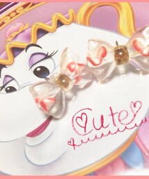 gargle | 透明イチゴリボンピアス(ピアス（両耳用）)