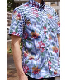 SOPHNET. | S/S FLOWER GINGHAM CHECK B.D SHIRT(シャツ/ブラウス)