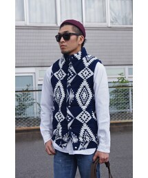 SOPHNET. | NAITIVE INDIGO FLANNEL PADDED VEST(ベスト)