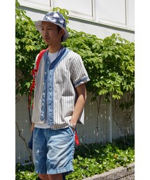 VISVIM | DUGOUT SHIRT S/S (INDIGO STRIPES)(シャツ/ブラウス)