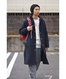 kolor BEACON | ハリスメルトンフードコート(モッズコート)