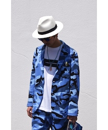 uniform experiment | CAMOUFLAGE SHEEP BACK 3 BUTTON JACKET(テーラードジャケット)