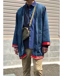 SOPHNET. | DENIM LONG SHIRT CARDIGAN(カーディガン/ボレロ)