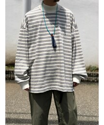 kolor BEACON | ボーダー天竺ロングスリーブ TEE(Tシャツ/カットソー)