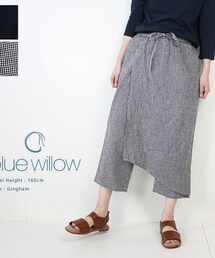blue willow | 綿麻エプロンパンツ(その他パンツ)