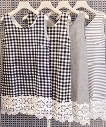 MERCURYDUO | ボーダー×レース ワンピース(ワンピース)