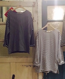 條紋七分袖(Tシャツ/カットソー)