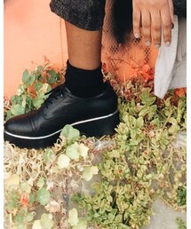 FOREVER 21 | black oxfords with silver lining(その他シューズ)