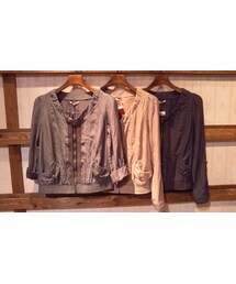 axes femme | ギャザー使いタックブルゾン(ブルゾン)