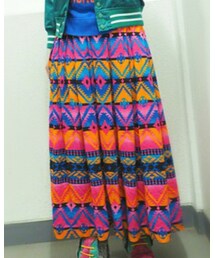 VINTAGE | ネイティブ柄プリーツスカート(スカート)