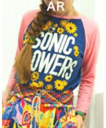 GROOVY COLORS | SONIC FLOWERS ラグランロンT(Tシャツ/カットソー)