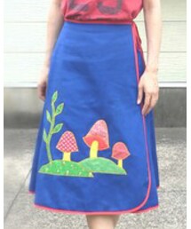 VINTAGE | きのこパッチワーク巻きスカート(スカート)