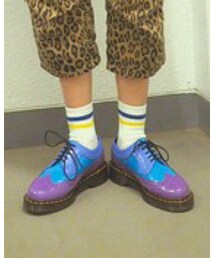 Dr. Martens | エナメルコンビレースアップシューズ（BL）(その他シューズ)