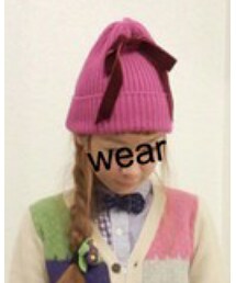 GO TO HOLLYWOOD | リボンツキニットキャップ（ピンク）(ニットキャップ/ビーニー)