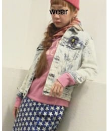 DENIM DUNGAREE | knitted food (pink)(パーカー)