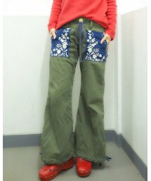 AHCAHCUM.muchacha | 刺繍ワイドパンツ(その他パンツ)