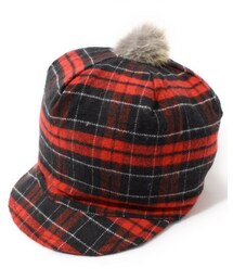 BEAMS BOY | チェックポンポンキャスケット(キャスケット)