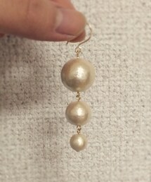 コットンパールピアス(ピアス（両耳用）)