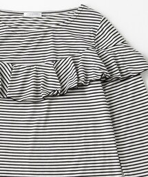 Honeys | ボーダーフリルカットソー(Tシャツ/カットソー)