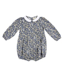 Little Cotton Clothes | BELLA ROMPER – BLUE FLORAL(ロンパース)