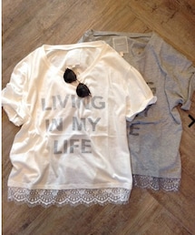 TODAYFUL | レースロゴTシャツ
(Tシャツ/カットソー)