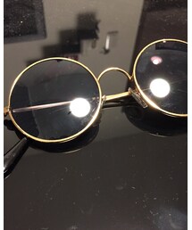 no brand | 丸メガネ(サングラス)縁:ゴールド(サングラス)