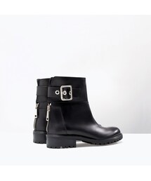 ZARA | ライダーレザーハイトップ
(ブーツ)