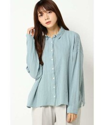 LBC  with life | コットンえりギャサーシャツ(シャツ/ブラウス)