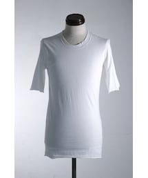 THEE OLD CIRCUS |  828 / "Bunny" / 30sハイゲージコットン 断ち切り加工 ミドルレングスカットソー [WHITE](Tシャツ/カットソー)