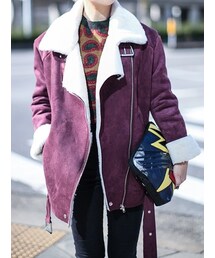 ボアジャケット(ライダースジャケット)