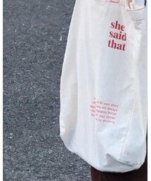 shesaidthat | トートバッグ