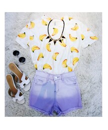 衣櫥料理 | 香蕉刷破T(Tシャツ/カットソー)