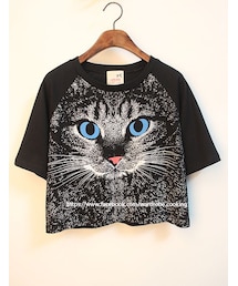 衣櫥料理 | 可愛貓咪短款T恤(Tシャツ/カットソー)