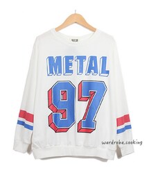 衣櫥料理 | 寬鬆薄立體數字T恤(パーカー)