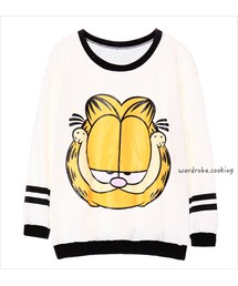 衣櫥料理 | 加菲貓寬鬆運動T恤(パーカー)