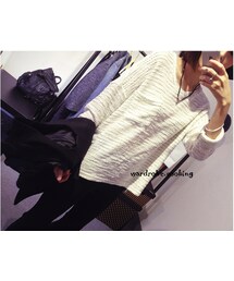 衣櫥料理 | 混色寬鬆口袋T(ニット/セーター)