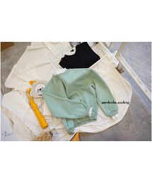 Wardrobe Cooking | 拼接糖果色系寬鬆Ｔ(Tシャツ/カットソー)