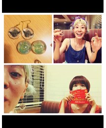 本日のお土産＊ヨーダピアス | ピアス（両耳用）