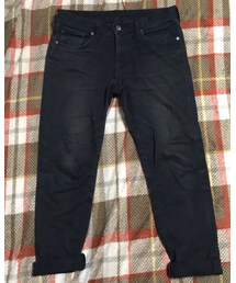 GU | 穿き込んだブラックデニム(その他パンツ)