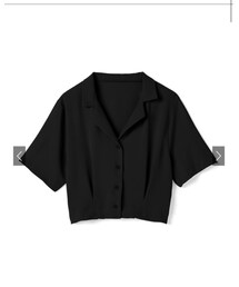 GRL | オープンカラーショートシャツ[at728]  __  ブラック / Mサイズ(シャツ/ブラウス)