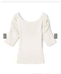 GRL | 前後2wayパワショルリブニットトップス[rut164]  __  オフホワイト / Mサイズ(トップス)